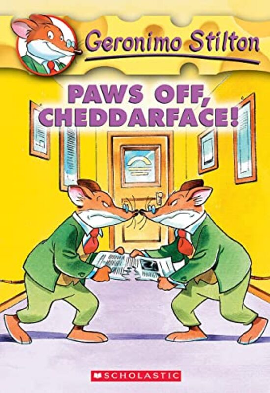 Book cover for "Paws Off, Cheddarface!" by Elisabetta Dami