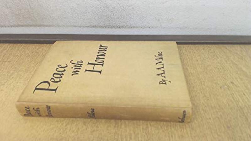 Book cover for "Peace with Honour" by AA Milne