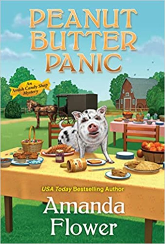Book cover for "Peanut Butter Panic" by Amanda Flower