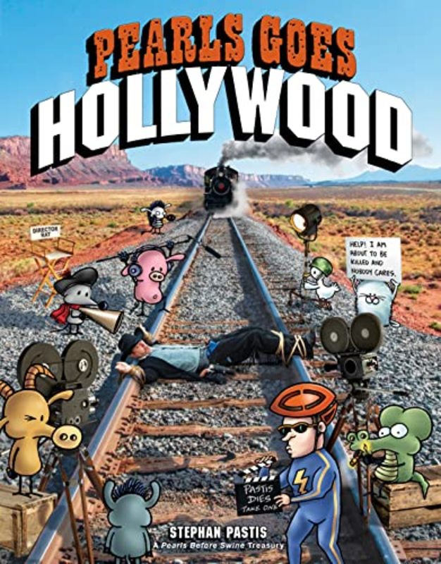 Book cover for "Pearls Goes Hollywood" by Stephan Pastis