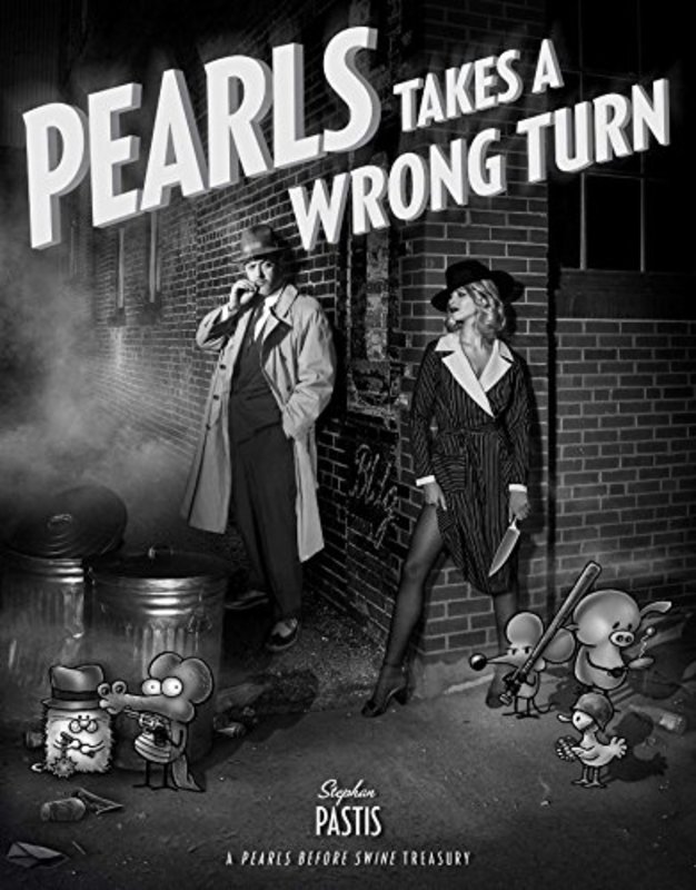 Book cover for "Pearls Takes a Wrong Turn" by Stephan Pastis