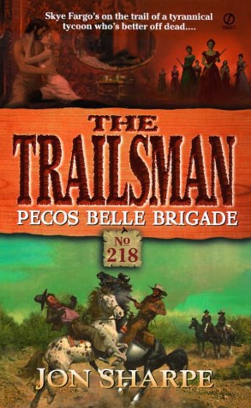 Book cover for "Pecos Belle Brigade" by Jon Sharpe