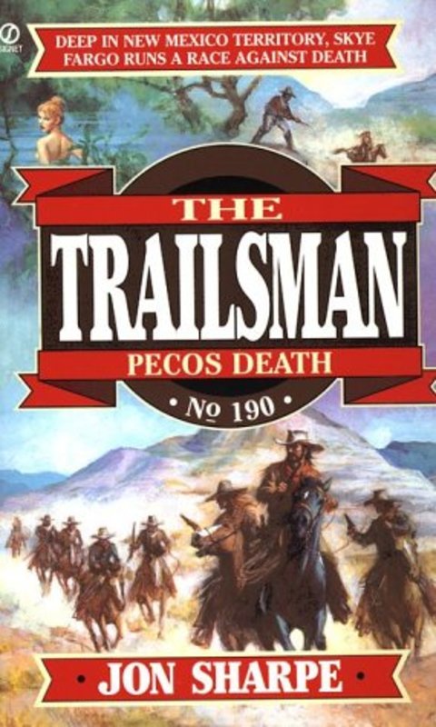 Book cover for "Pecos Death" by Jon Sharpe
