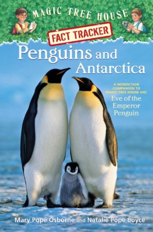 Book cover for "Penguins and Antarctica" by Mary Pope Osborne