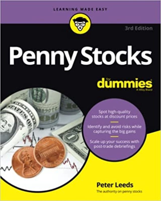Book cover for "Penny Stocks For Dummies" by Peter Leeds