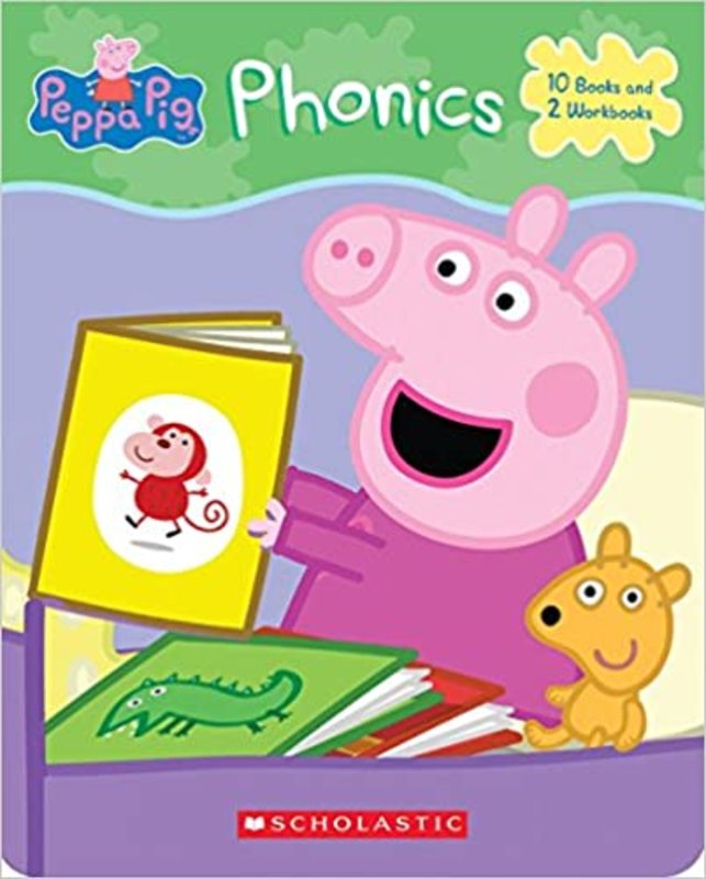 Book cover for "Peppa Phonics Boxed Set" by Scholastic