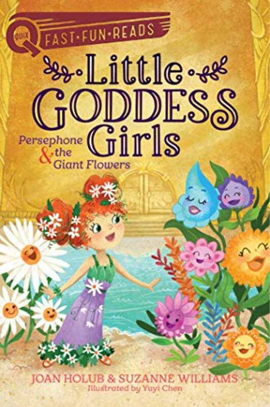 Book cover for "Persephone and the Giant Flowers" by Suzanne Williams