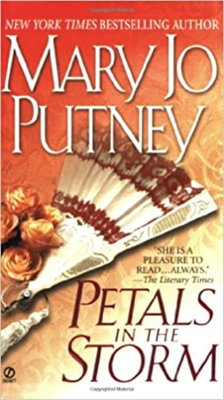 Book cover for "Petals in the Storm" by Mary Jo Putney