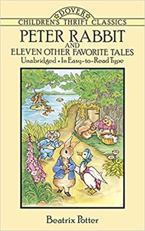 Book cover for "Peter Rabbit and Eleven Other Favorite Tales" by Beatrix Potter