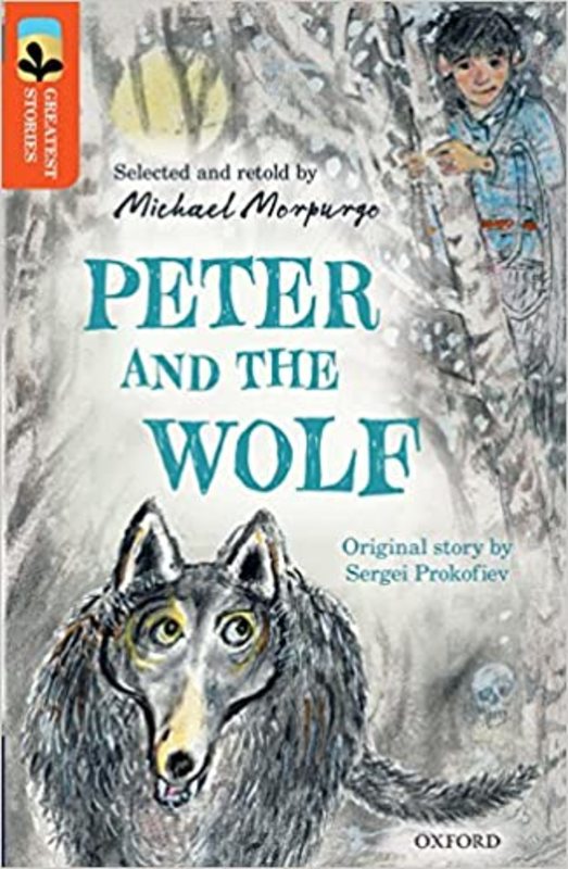 Book cover for "Peter and the Wolf" by Michael Morpurgo