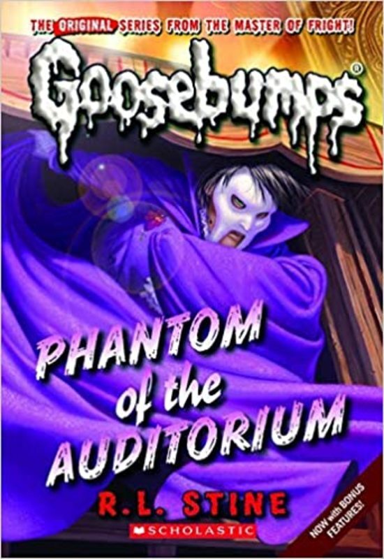 Book cover for "Phantom of the Auditorium" by R.L. Stine