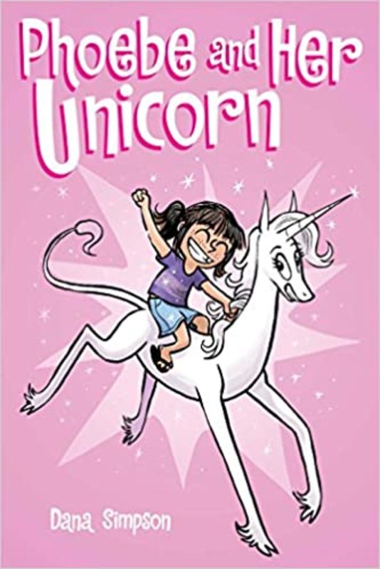 Book cover for "Phoebe and Her Unicorn" by Dana Simpson