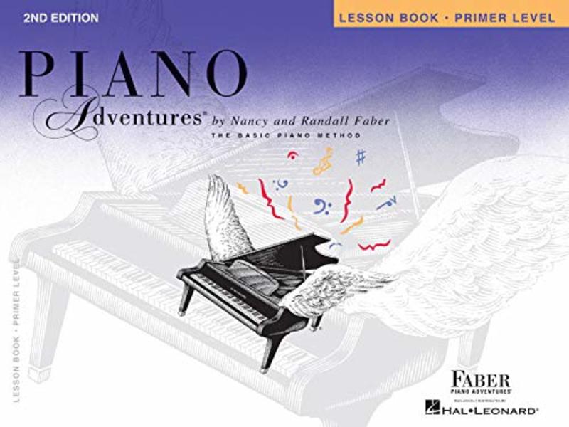 Book cover for "Piano Adventures" by Nancy Faber