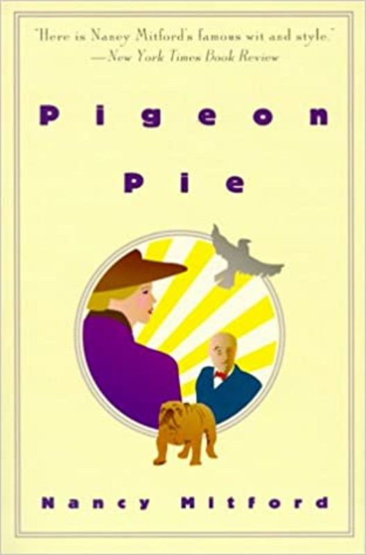 Book cover for "Pigeon Pie" by Nancy Mitford