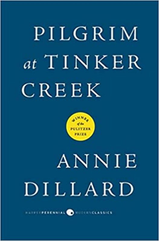 Book cover for "Pilgrim at Tinker Creek" by Annie Dillard