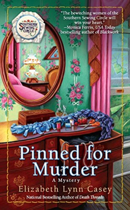 Book cover for "Pinned for Murder" by Elizabeth Lynn Casey