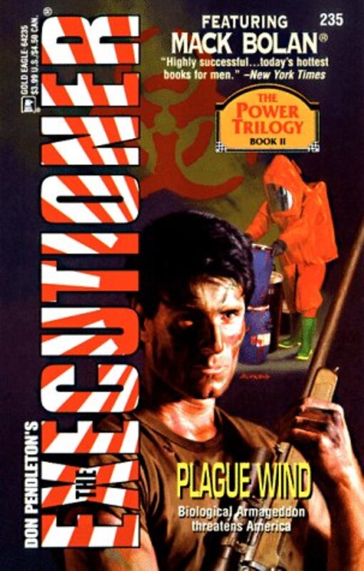 Book cover for "Plague Wind" by Don Pendleton