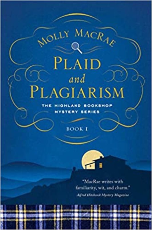 Book cover for "Plaid and Plagiarism" by Molly MacRae