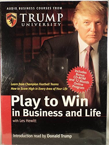 Book cover for "Play to Win in Business and Life" by Donald J Trump