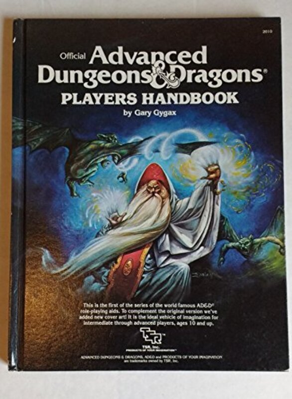 Book cover for "Players Handbook" by Gary Gygax