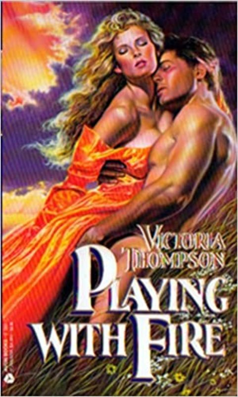 Book cover for "Playing with Fire" by Victoria Thompson