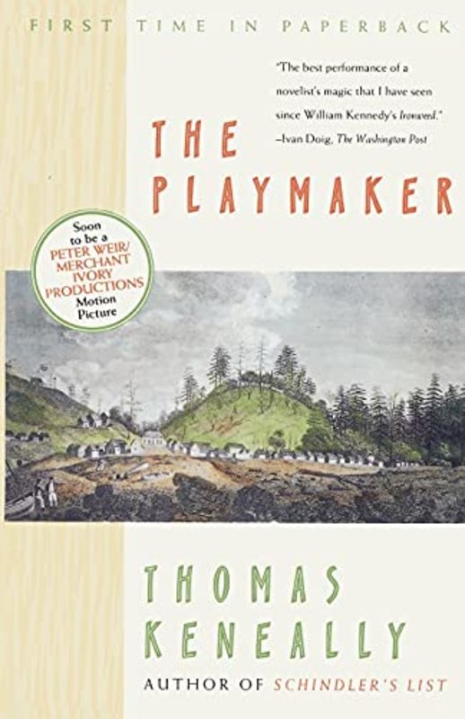 Book cover for "Playmaker" by Thomas Keneally