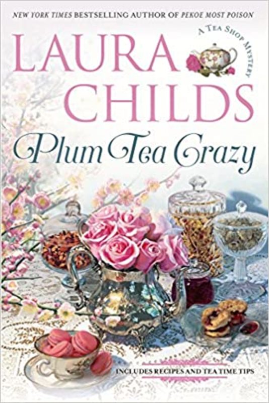Book cover for "Plum Tea Crazy" by Laura Childs