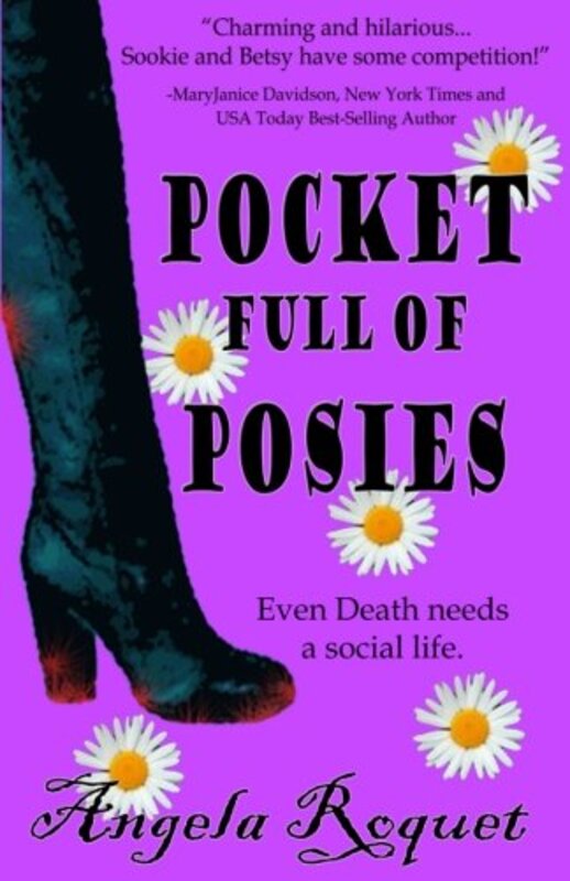 Book cover for "Pocket Full of Posies" by Angela Roquet