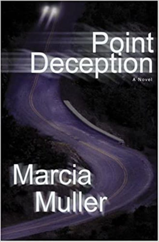 Book cover for "Point Deception" by Marcia Muller