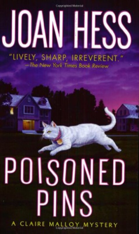 Book cover for "Poisoned Pins" by Joan Hess