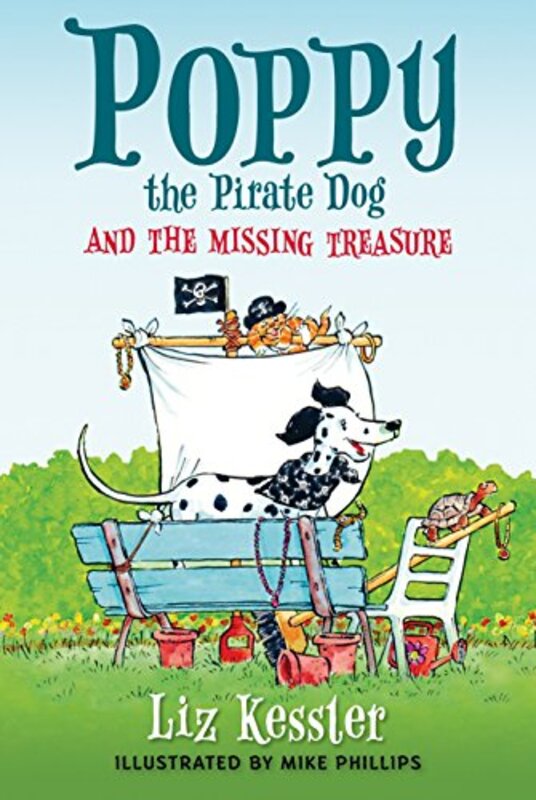Book cover for "Poppy the Pirate Dog and the Missing Treasure" by Liz Kessler
