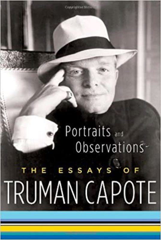 Book cover for "Portraits and Observations" by Truman Capote