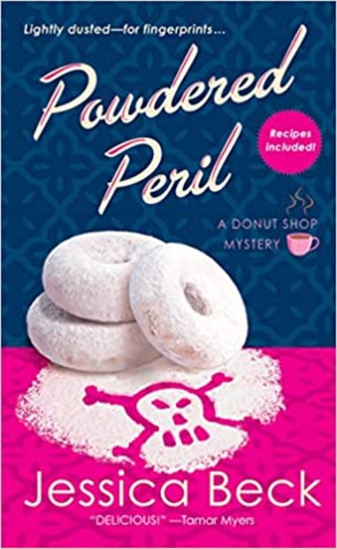 Book cover for "Powdered Peril" by Jessica Beck