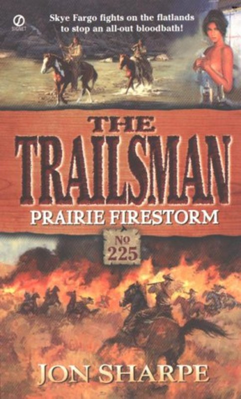Book cover for "Prairie Firestorm" by Jon Sharpe