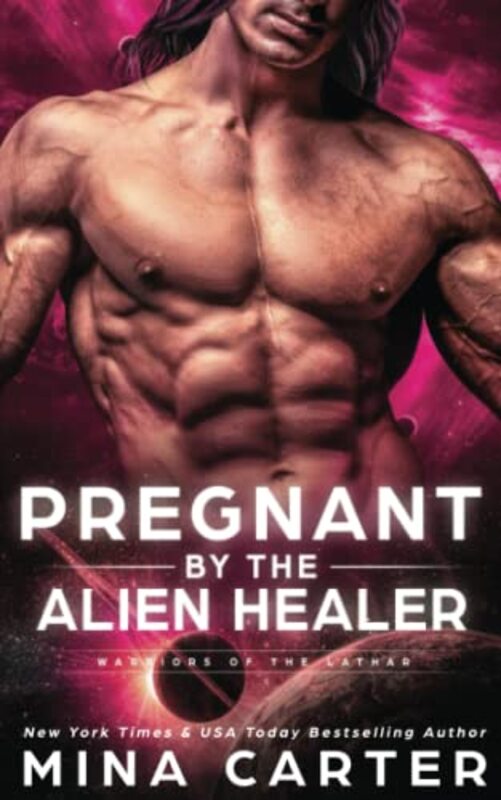 Book cover for "Pregnant by the Alien Healer" by Mina Carter