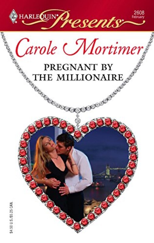 Book cover for "Pregnant by the Millionaire" by Carole Mortimer