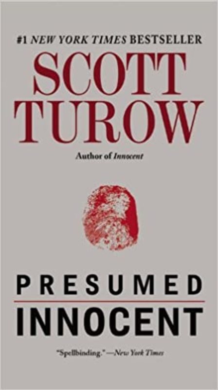 Book cover for "Presumed Innocent" by Scott Turow