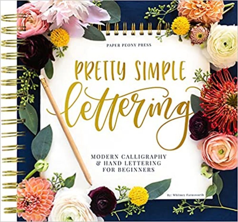 Book cover for "Pretty Simple Lettering" by Whitney Farnsworth