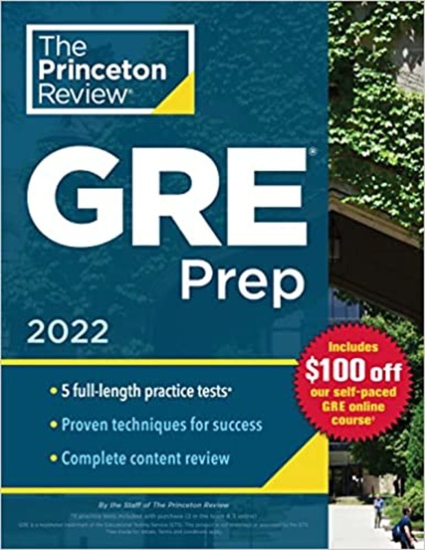 Book cover for "Princeton Review GRE Prep" by The Princeton Review