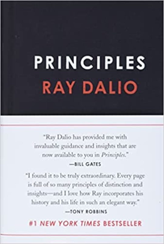 Book cover for "Principles" by Ray Dalio
