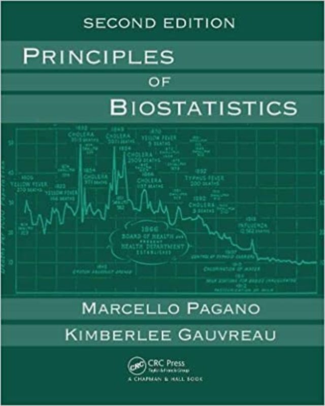 Book cover for "Principles of Biostatistics" by Marcello Pagano