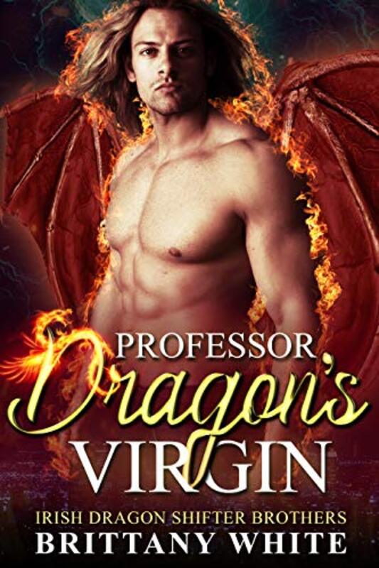 Book cover for "Professor Dragon's Virgin" by Brittany White