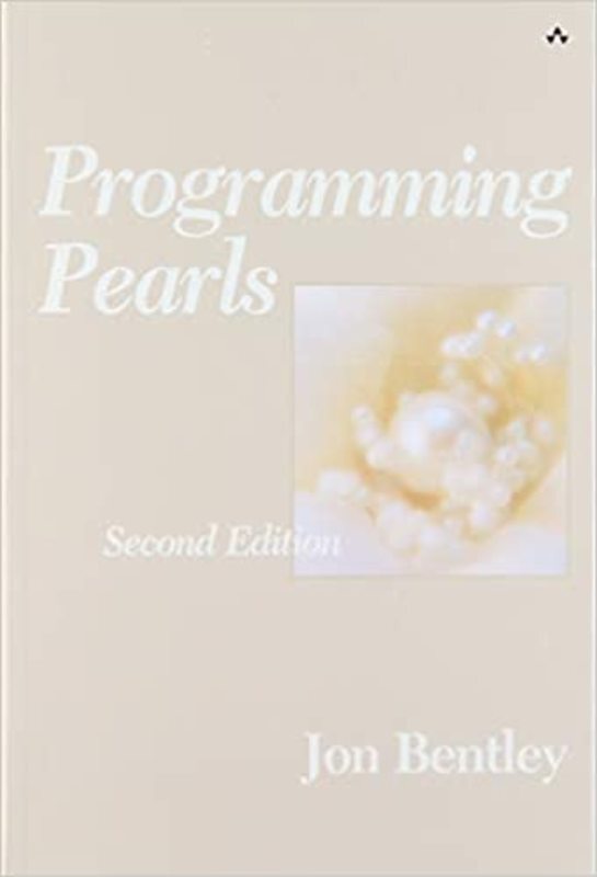 Book cover for "Programming Pearls" by Jon Bentley
