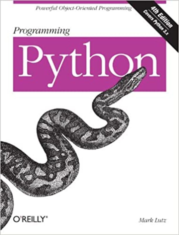 Book cover for "Programming Python" by Mark Lutz