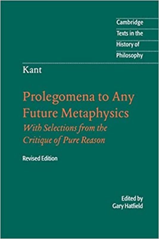 Book cover for "Prolegomena to Any Future Metaphysics" by Immanuel Kant