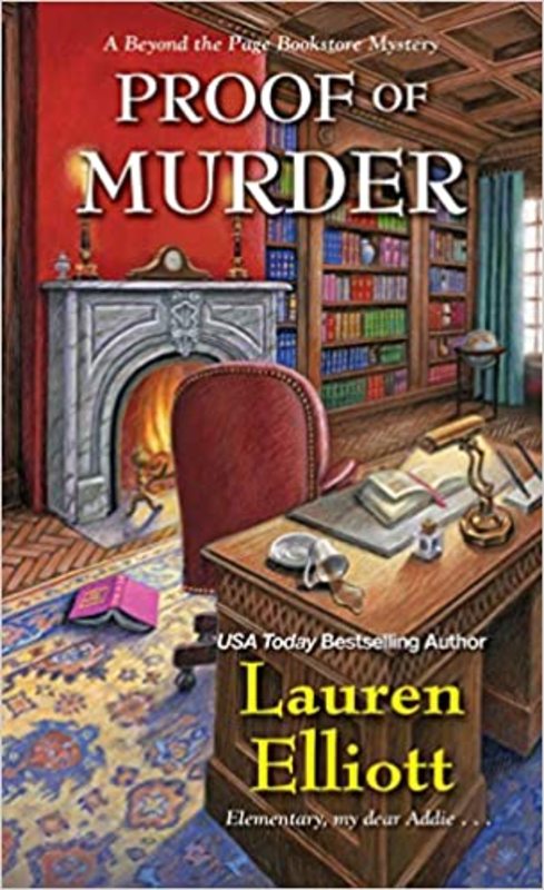Book cover for "Proof of Murder" by Lauren Elliott