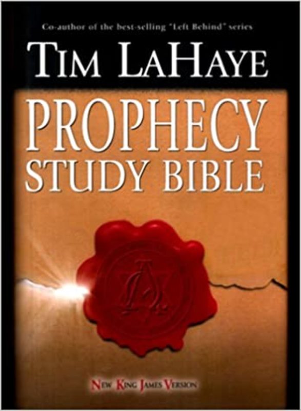 Book cover for "Tim LaHaye Prophecy Study Bible – New King James Version" by Tim LaHaye