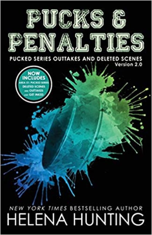 Book cover for "Pucks & Penalties" by Helena Hunting