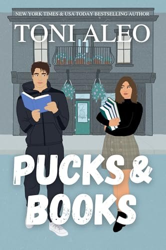 Book cover for "Pucks and Books" by Toni Aleo