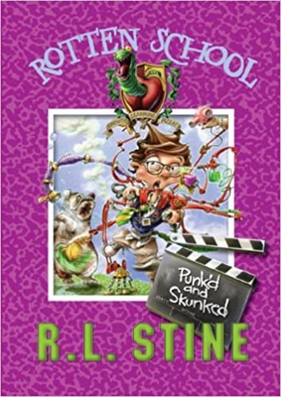 Book cover for "Punk'd and Skunked" by RL Stine